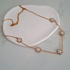 Stainless Steel Floral Necklace